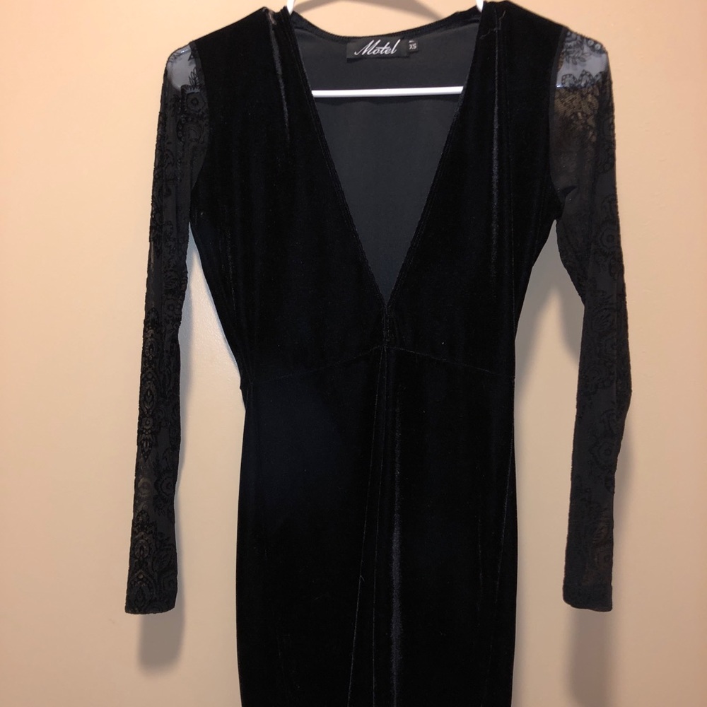 Motel black mini dress